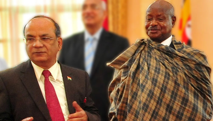 Udayan Mukherjee with President of Uganda